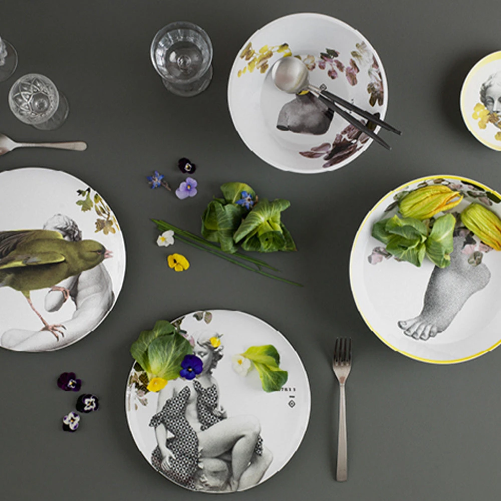 Thedesignyarduk Les Jardins Royaux Ibride Yuan Stackable Serving Set NARCISSE - Luxury Stackable Plates & Bowls for Picnic & Dining 14 Thedesignyarduk Les Jardins Royaux Ibride Yuan Stackable Serving Set NARCISSE