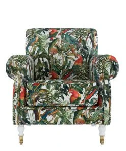 Mind The Gap Tropical Mood Linens - Parrots Of Brazil Havana Tropicana