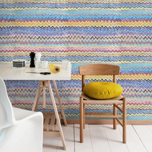 Mind The Gap ZigZag Wallpaper - Bohemian Dream Stripes & Checks Wallpaper for Modern Home Decor 4 Mind The Gap ZigZag Wallpaper