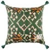 Mind The Gap Zold Linen Cushion