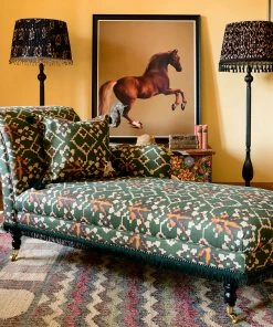 Mind The Gap Anatolia Chaise Lounge Zold Linen Rose & Thorn