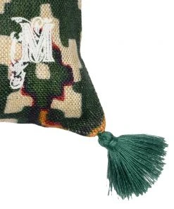 Mind The Gap Zold Linen Small Cushion