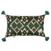 Mind The Gap Zold Linen Small Cushion